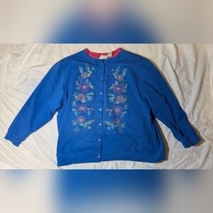 Vintage Extra‎ Shenanigans Woman's Floral Sweater Size 2X